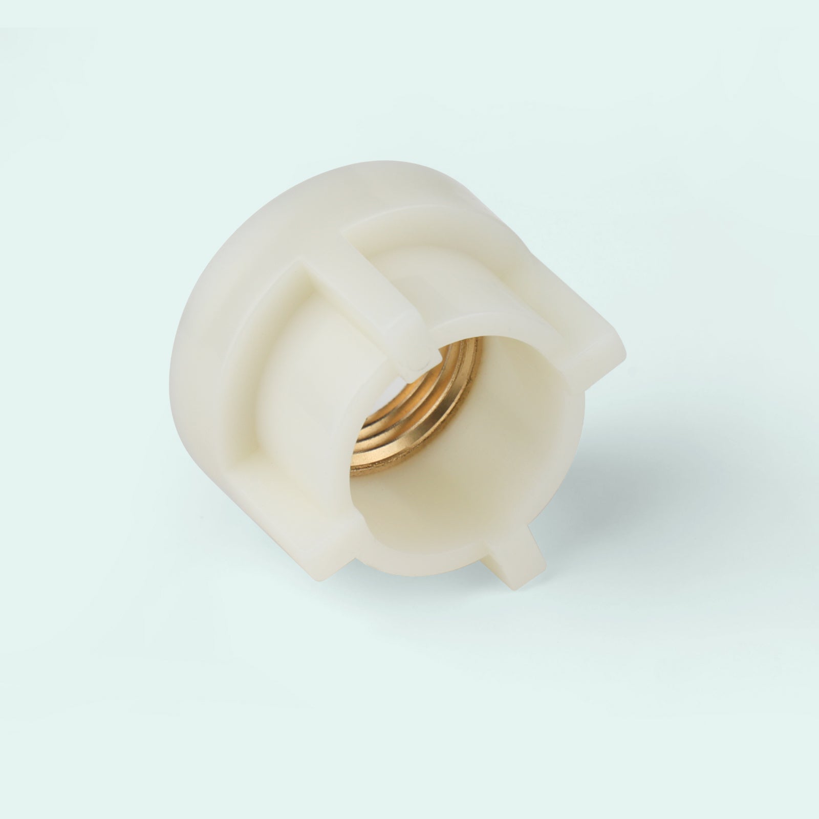 Heyalan White Faucet Lock Nut 1 PC 1/2" NPT Female Thread Coupling Nut Durable with Brass Threaded Core