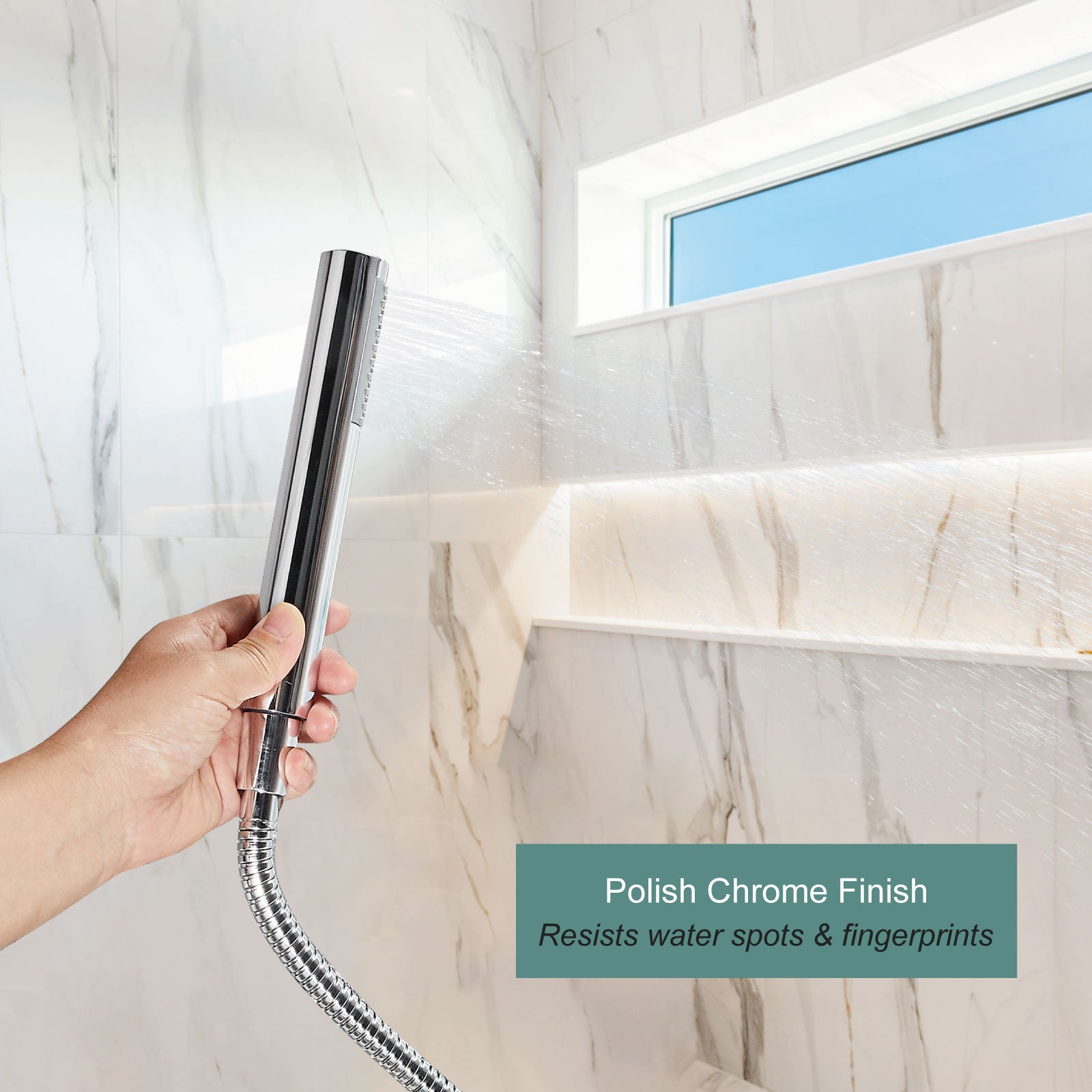 Heyalan SUS304 Stainless steel Handheld Shower Spray Single Function Handheld Shower High Pressure Luxury Hand Shower Set High Flow Hand Shower Wand