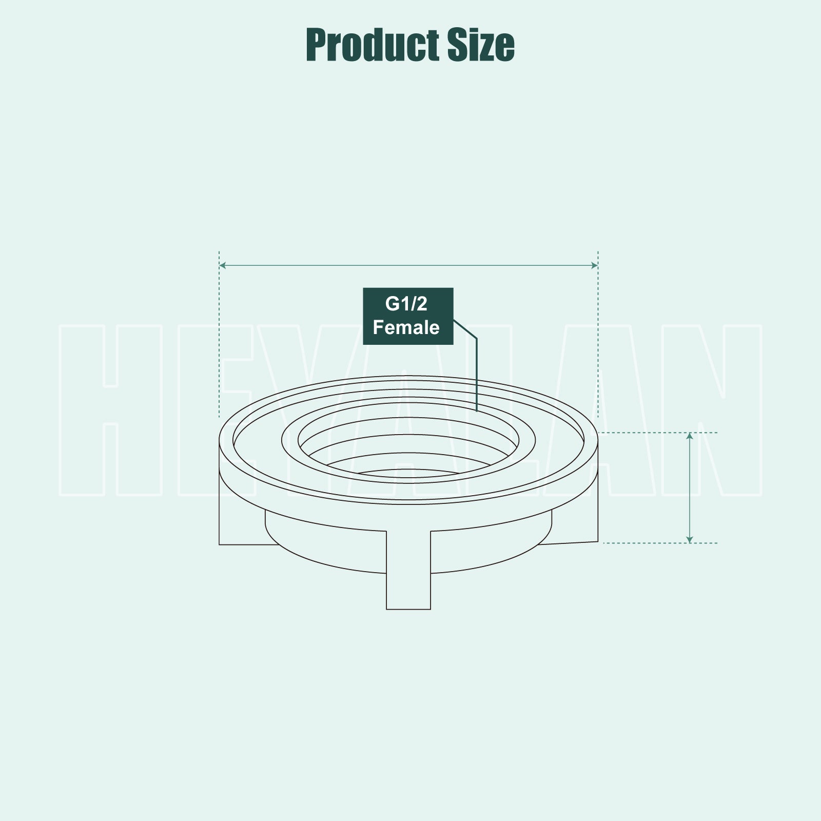 Heyalan Faucet Lock Nut 1 PC 1/2" NPT Female Thread White Coupling Nut Durable Plastic Locknut