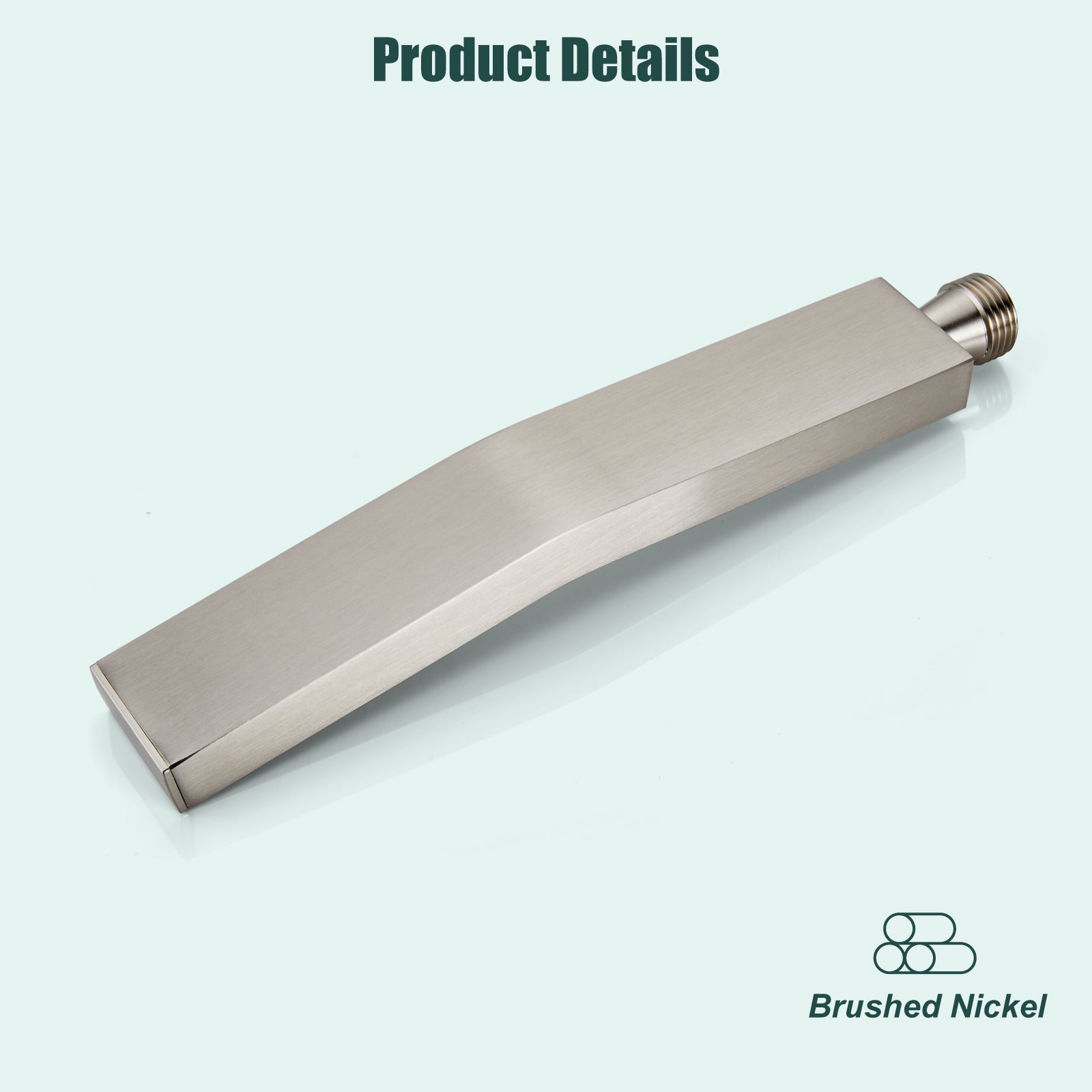 Heyalan Shower Wand SUS304 Stainless Steel Handheld Single Function Handheld Shower High Pressure Luxury Hand Shower Set High Flow Rectangle Curved Hand Shower Spray