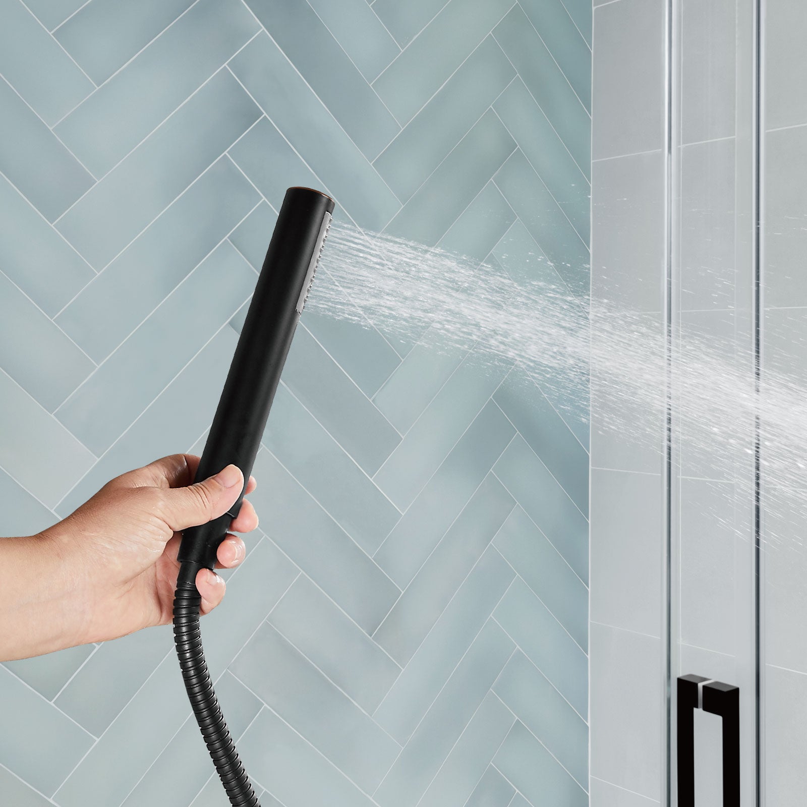 Heyalan SUS304 Stainless steel Handheld Shower Spray Single Function Handheld Shower High Pressure Luxury Hand Shower Set High Flow Hand Shower Wand