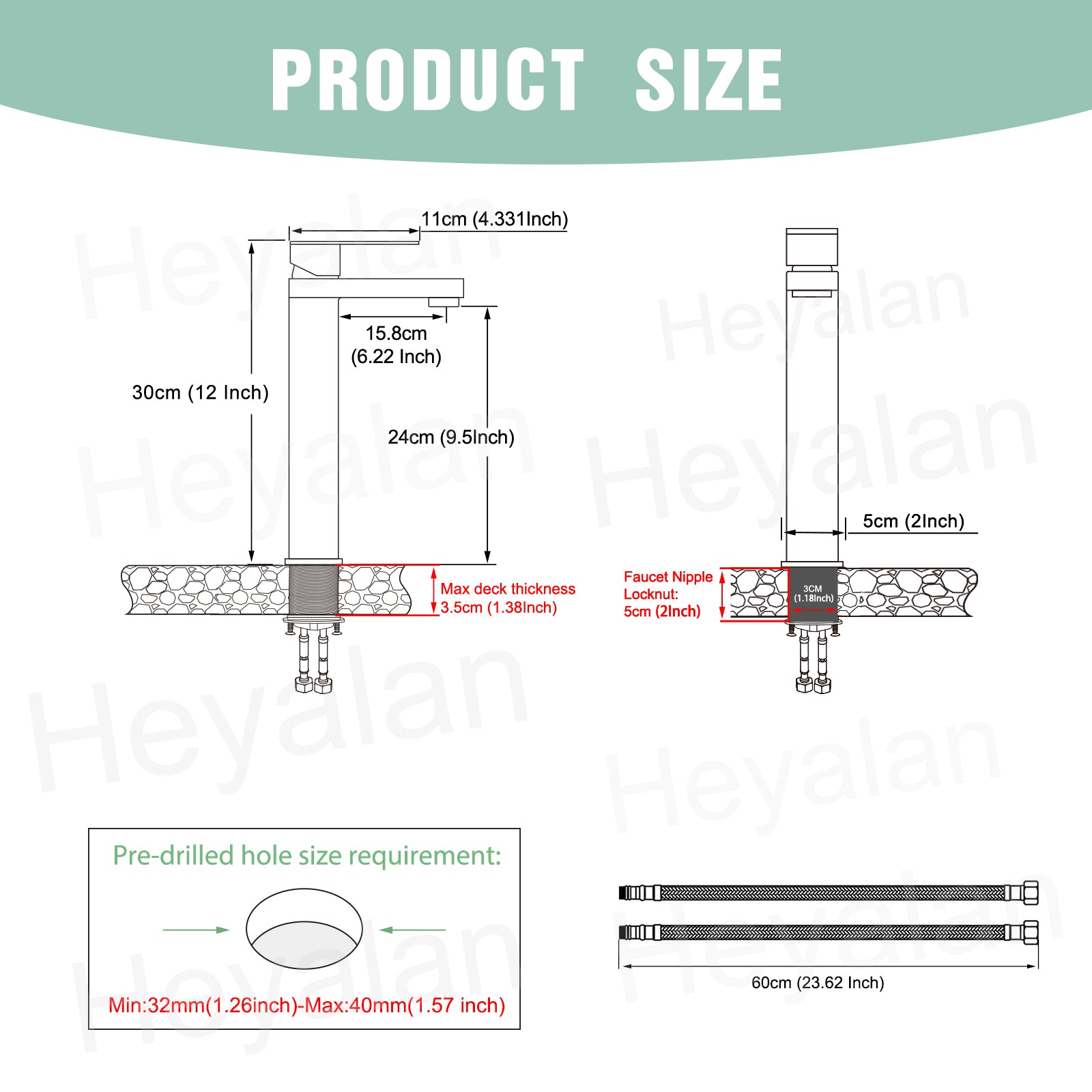 Black Bathroom Vessel Sink Faucet Single Handle Basin Bowl Tap SUS304 Stainless Steel Tall Body 1 Hole Lavatory Vanity Mixer Bar Tap Tall Spout Deck Mount