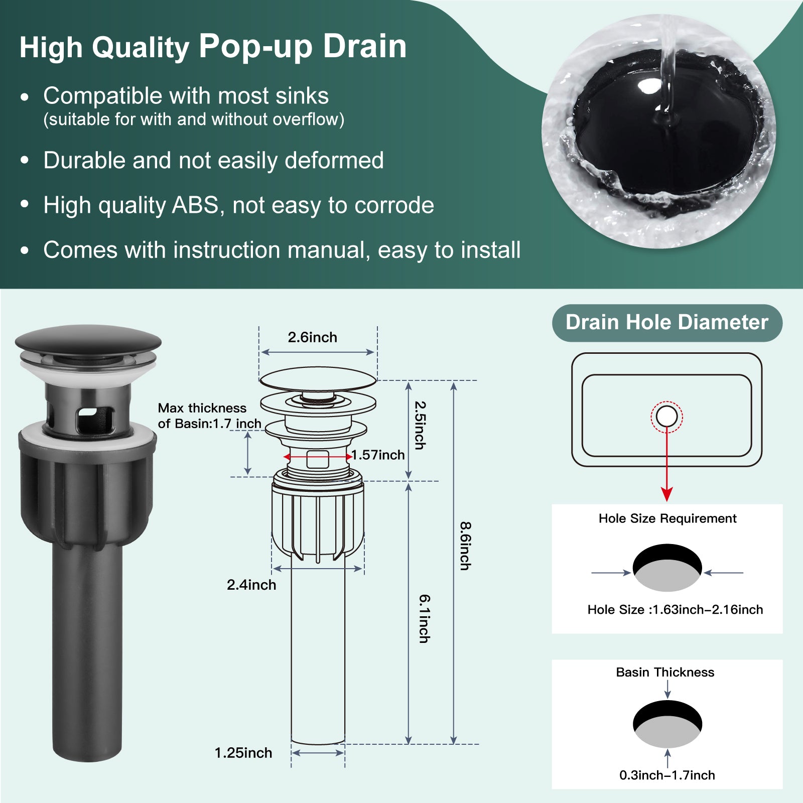 Heyalan Swivel Spout 2 Handle Lever Lavatory Bathroom Vessel Sink Faucet 4-Inch Centerset Deck Mount Mixer Tap with Pop-up Drain and Faucet Supply Lines