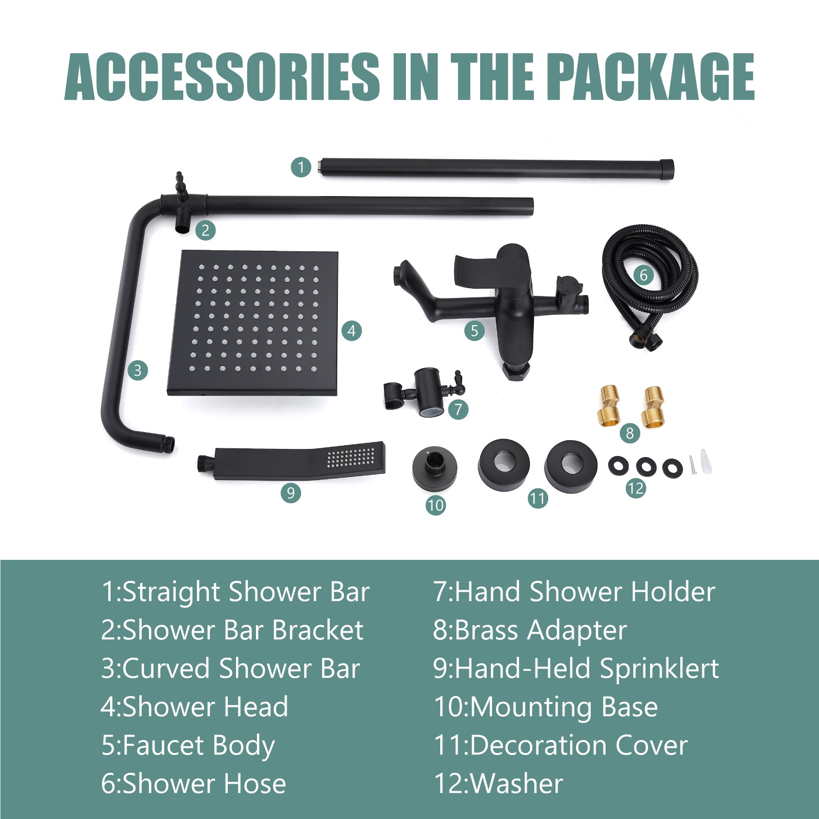 Exposed Shower System 3 Functional Bathroom Shower Faucet Set 8 Inch Square Rainfall Shower Head Wall Mounted Exposed Chrome Shower Faucet Set 8 Rain Exposed Pipe Shower